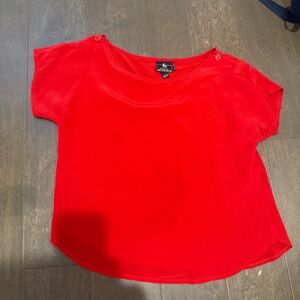 Jonathan Martin Vibrant Red Short Sleeve Top